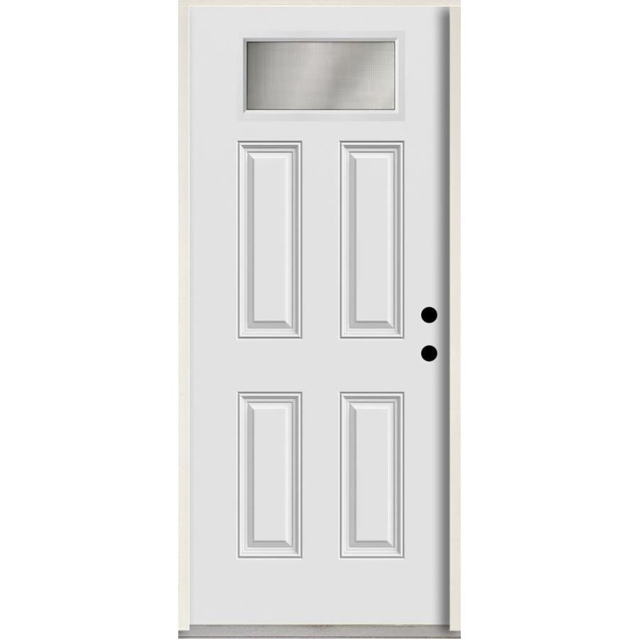 American Building Supply 1 4 Lite Textured Glass Left Hand Inswing