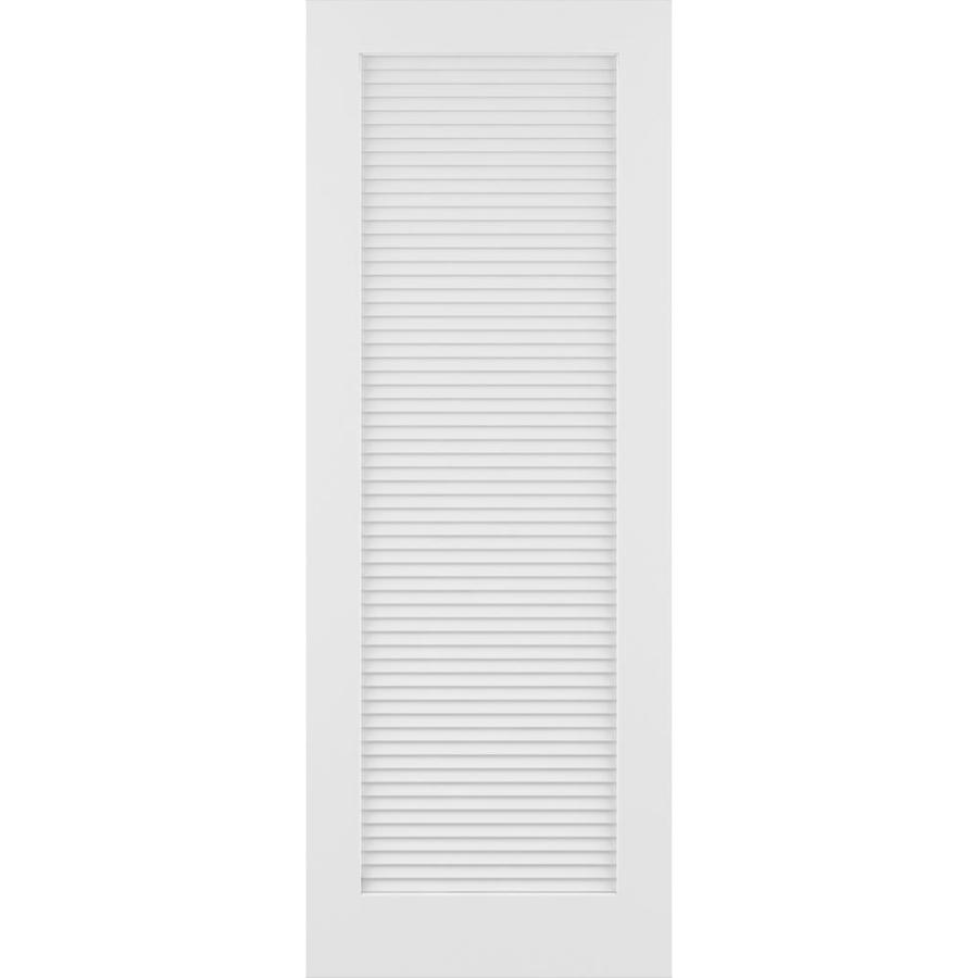 ReliaBilt White Louver Wood Slab Door 24in x 80in; Actual