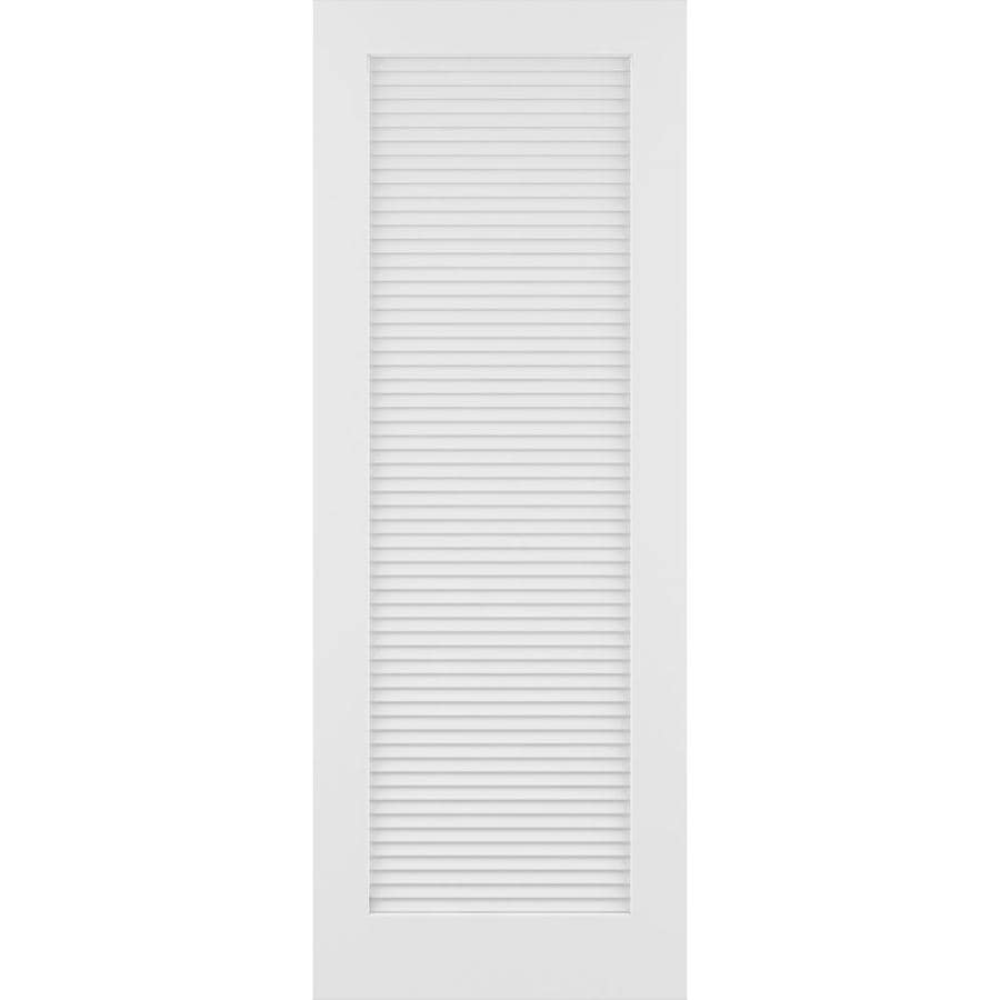 ReliaBilt White Louver Wood Slab Door 30in x 80in; Actual