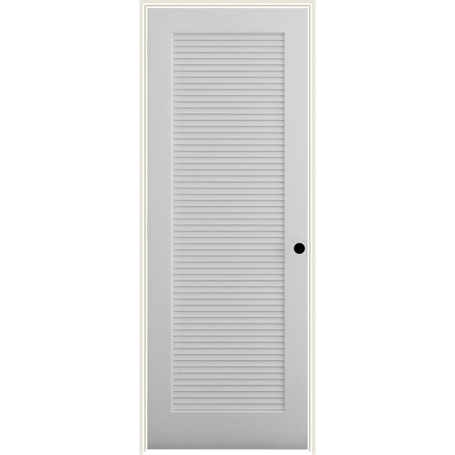 ReliaBilt 30-in X 80-in Primed Louver Primed Pine Wood Left Hand ...