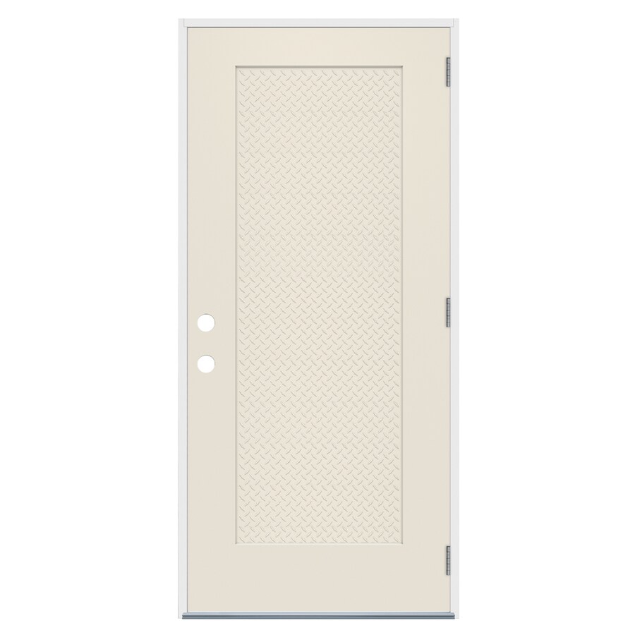 Reliabilt Left Hand Inswing Diamond Plate 6 Panel Steel Prehung