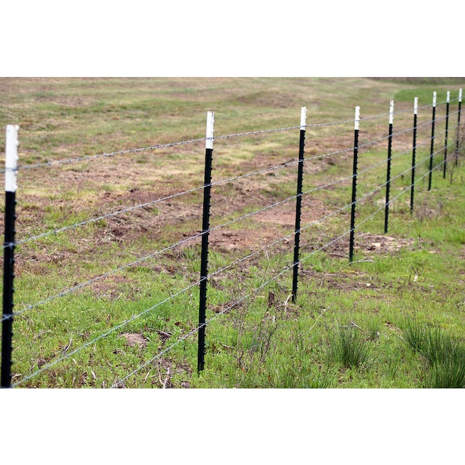 T Post W P 1 25 6 Ft Grn Upc 3 In X 6 Ft Green Steel Farm Fence T Post In The Fence Hardware Department At Lowes Com