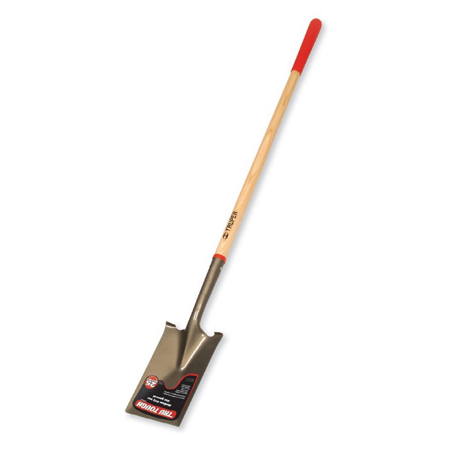 Tru Tough 48 Wood Long Handle Garden Spade Shovel At