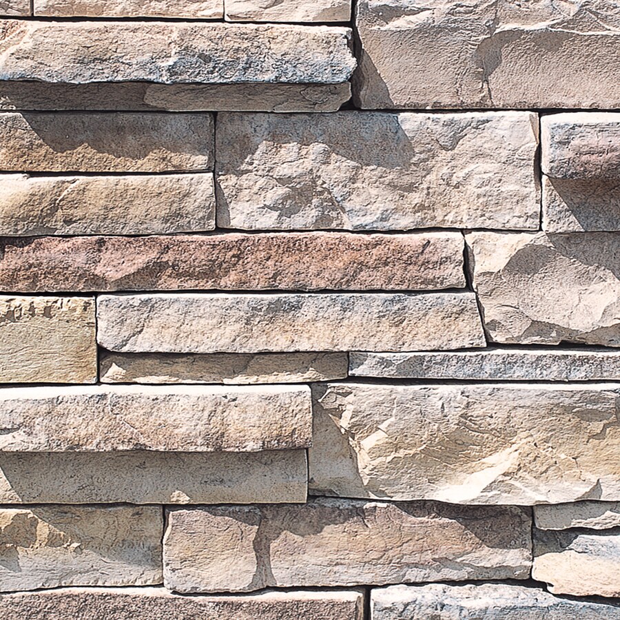 Coronado Stone Products Ledgestone 12.5-sq ft Antique Buff Faux Stone ...