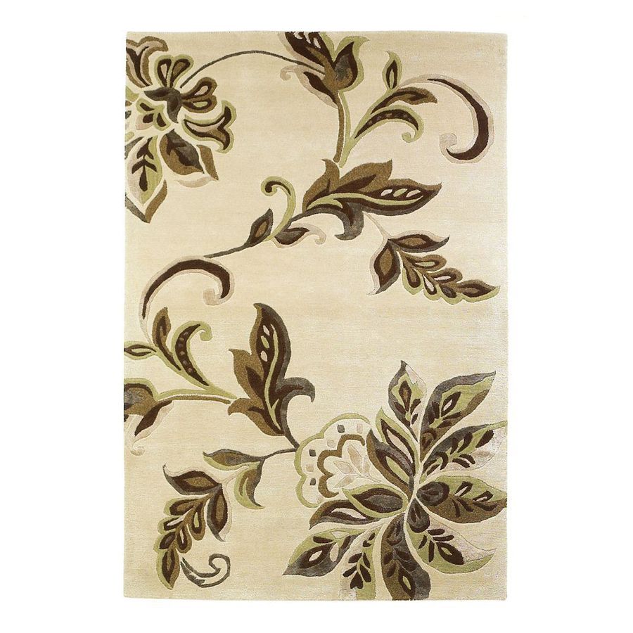 KAS Rugs FLO45515X8 Florentine 5 x 8 Wool Floral Area Rug