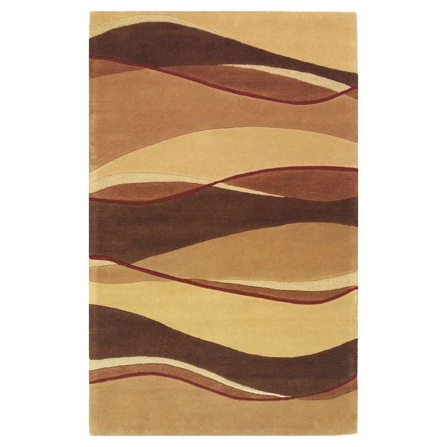 KAS Rugs ETE107433X53 Textures Of Life Rectangular Cream Transitional Tufted Wool Accent Rug (Common: 3-ft x 5-ft; Actual: 39-in x 63-in)