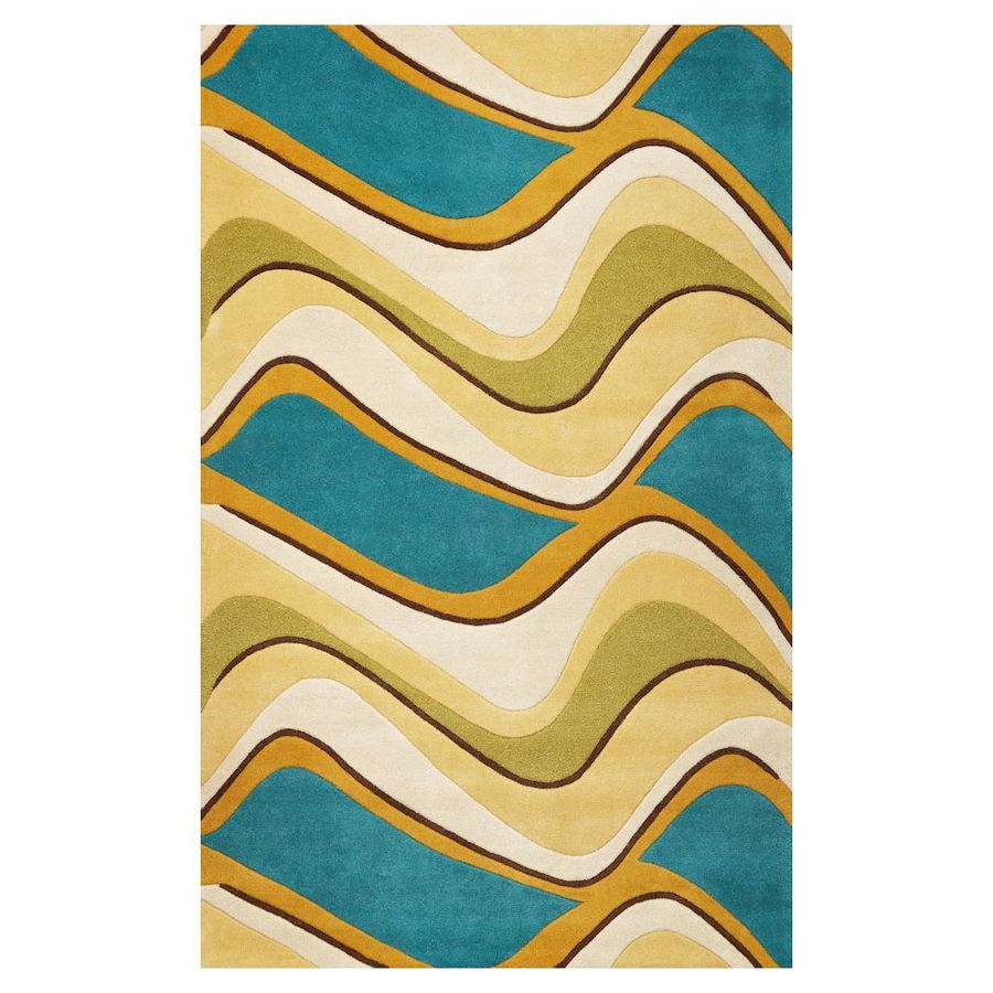 KAS Rugs ETE109827X45 Textures Of Life Rectangular Green Transitional Tufted Wool Accent Rug (Common: 2-ft x 4-ft; Actual: 27-in x 45-in)