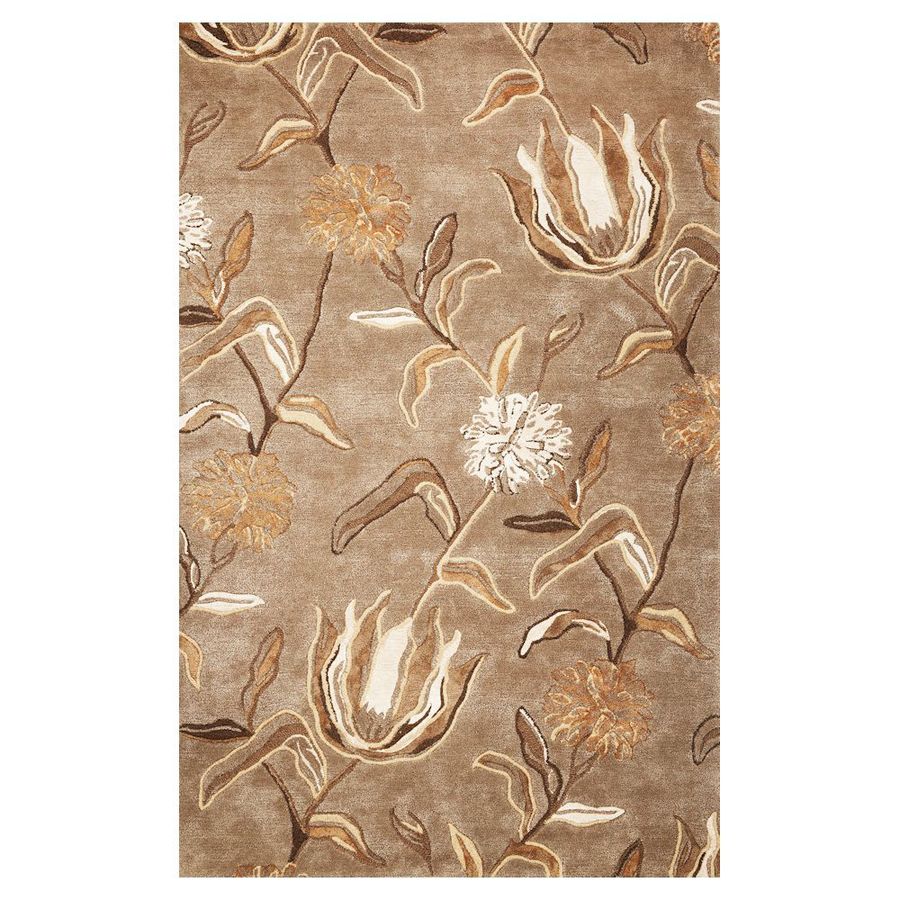 KAS Rugs FLO457736X56 Florentine 3 X 5 Wool Floral Throw Rug