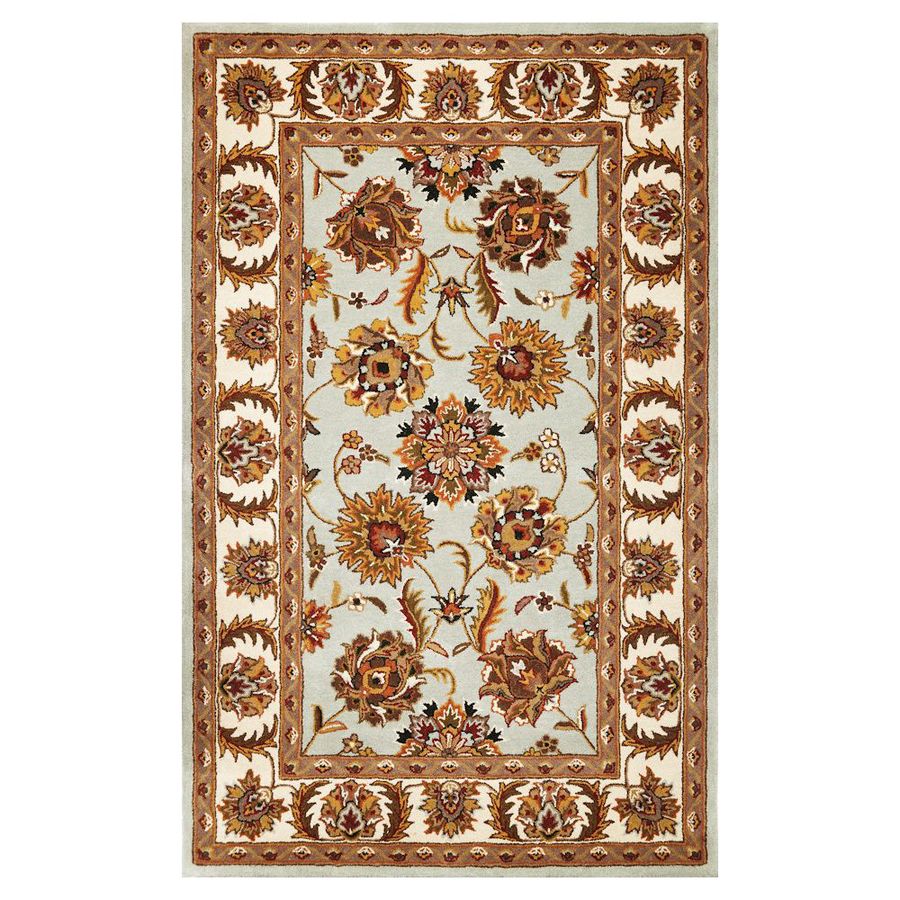 KAS Rugs SOA382033X53 Classic Simplicity Rectangular Blue Transitional Tufted Wool Accent Rug (Common: 3-ft x 5-ft; Actual: 39-in x 63-in)