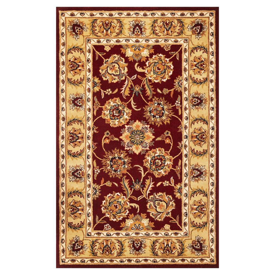 KAS Rugs SOA382233X53 Classic Simplicity Rectangular Red Transitional Tufted Wool Accent Rug (Common: 3-ft x 5-ft; Actual: 39-in x 63-in)