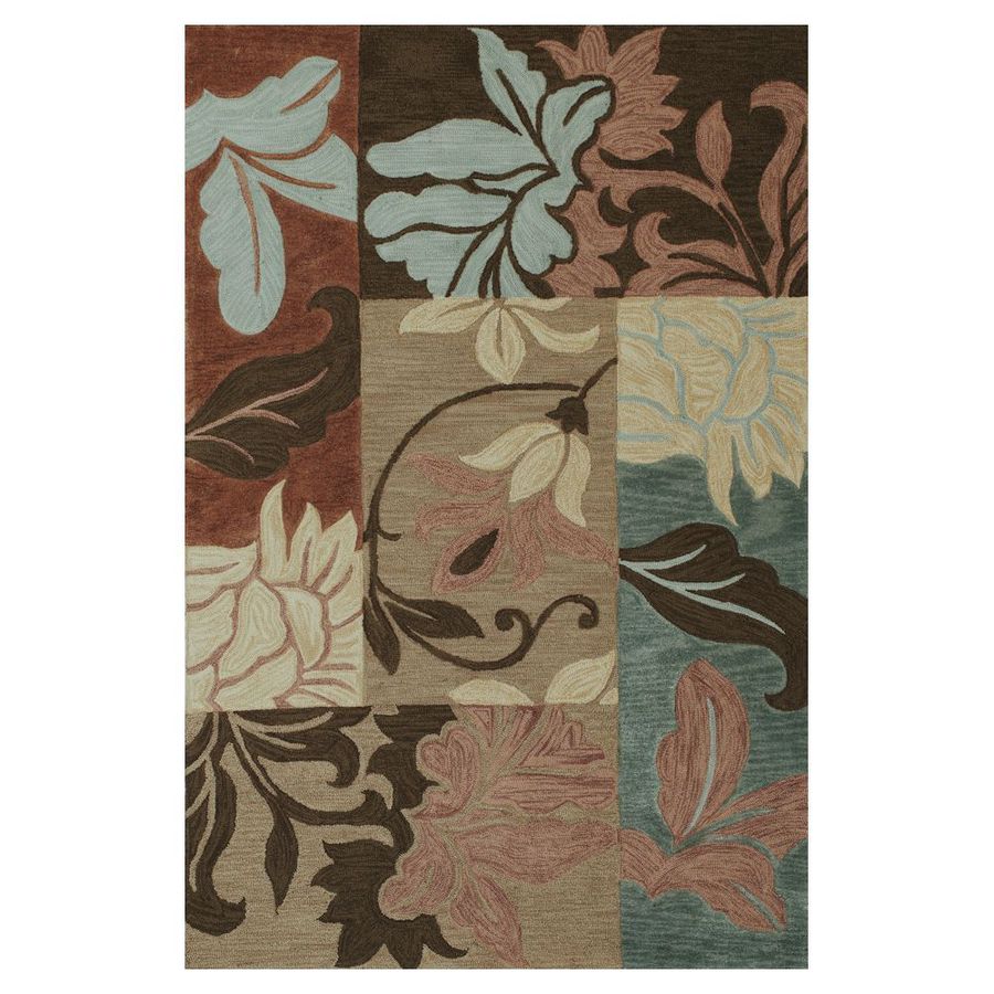 KAS Rugs MIA214133X53 Trend Setter Rectangular Cream Floral Tufted Accent Rug (Common: 3-ft x 5-ft; Actual: 39-in x 63-in)
