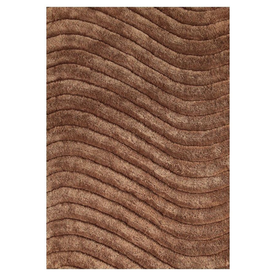 KAS Rugs MET355833X53 Plush Shag Rectangular Brown Transitional Tufted Accent Rug (Common: 3-ft x 5-ft; Actual: 39-in x 63-in)