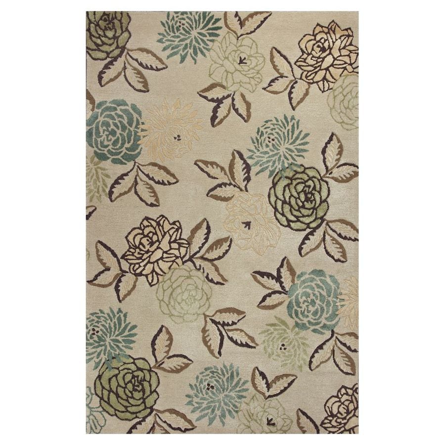 KAS Rugs FLO456736X56 Florentine 3 x 5 Wool Floral Throw Rug