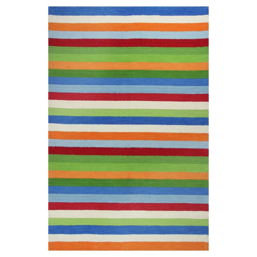 KAS Rugs KID04352X3 Playful Patterns Rectangular Blue Transitional Tufted Wool Accent Rug (Common: 2-ft x 3-ft; Actual: 24-in x 36-in)