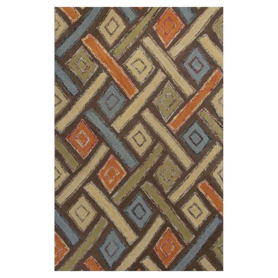 KAS Rugs GEO46038X106 Geometric Texture 8 X 11 (ft) Wool Geometric Area Rug