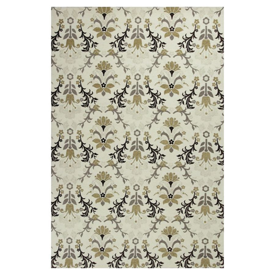 KAS Rugs MUL340833X53 Elegant Jacquard Rectangular Cream Transitional Woven Accent Rug (Common: 3-ft x 5-ft; Actual: 39-in x 63-in)