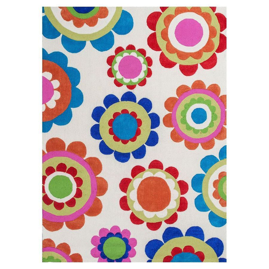 KAS Rugs KOZ055933X53 Playful Patterns 3 X 5 (ft) Floral Throw Rug