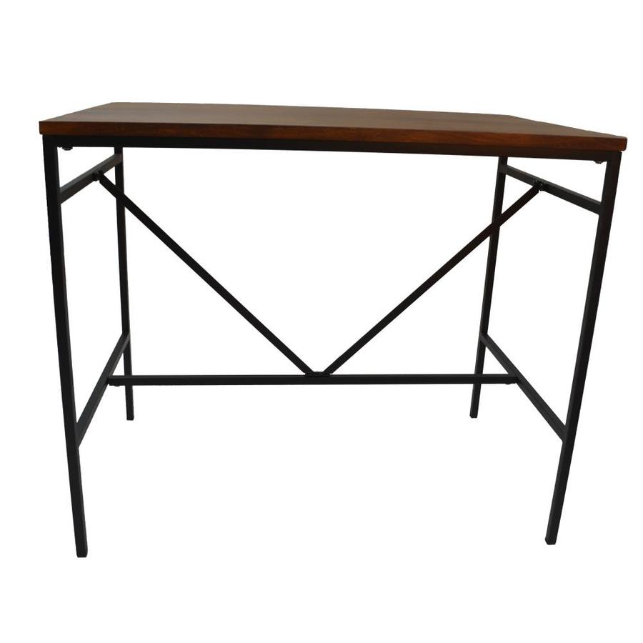 Carolina Cottage Franklin Bar Chestnut Black Counter Table Wood With Black Metal Base In The Dining Tables Department At Lowes Com