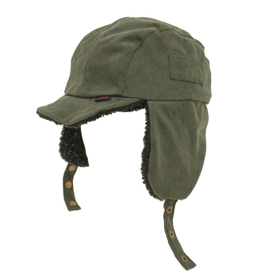 OLE One Size Fits Most Unisex Olive Cotton Flap Cap