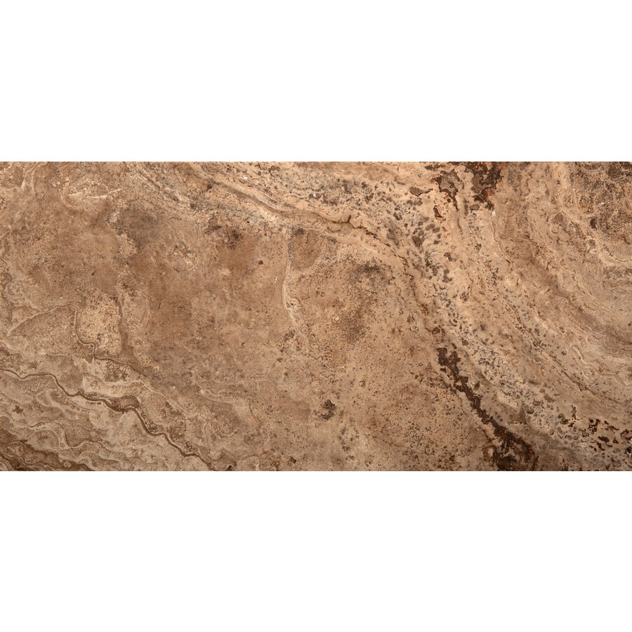 Emser F02PERGNO0313SB Pergamo Noce Porcelain Bullnose Tile (Common: 3-in x 13-in; Actual: 13.11-in x 3.11-in)