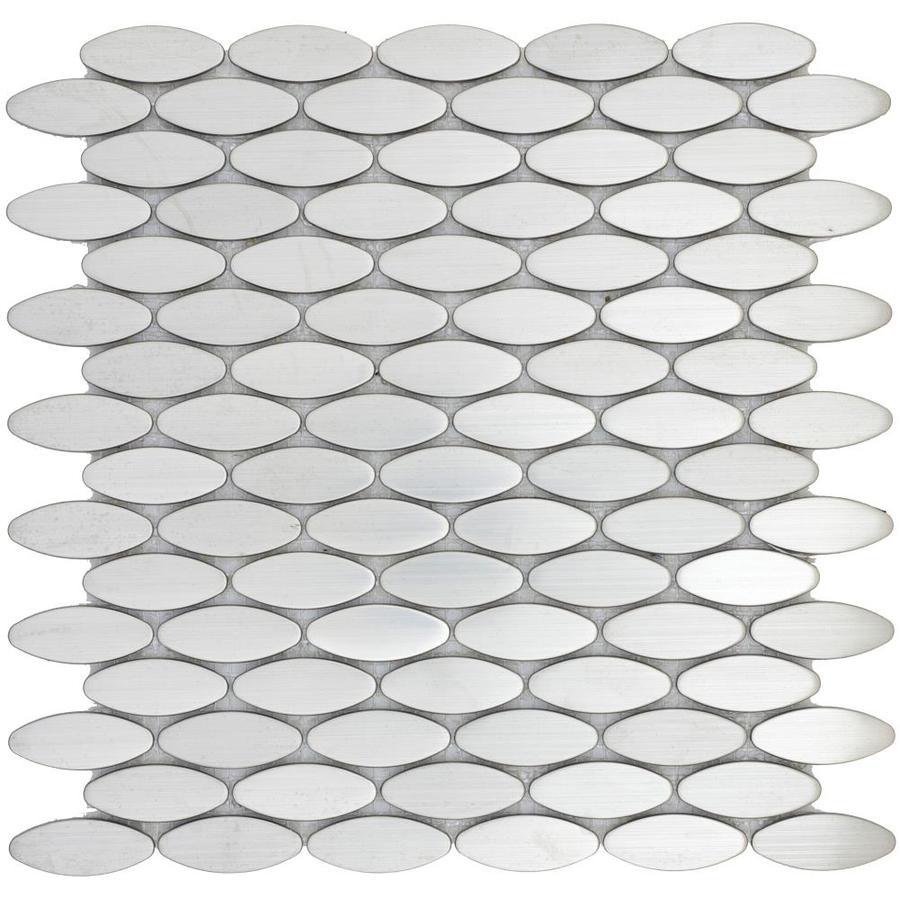 Emser Gleam 10-Pack Silver Metal Border Tile (Common: 12-in x 12-in ...