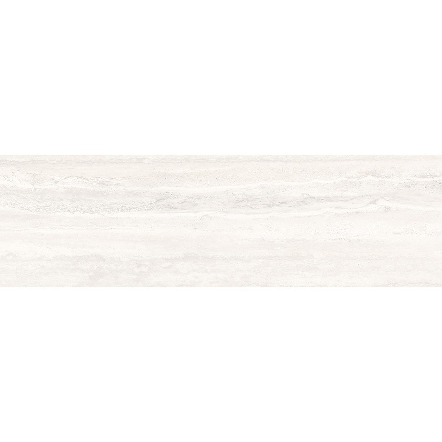 914676 New Somerset White Polished Composite Marble Quarter Round Tile 12 Pack