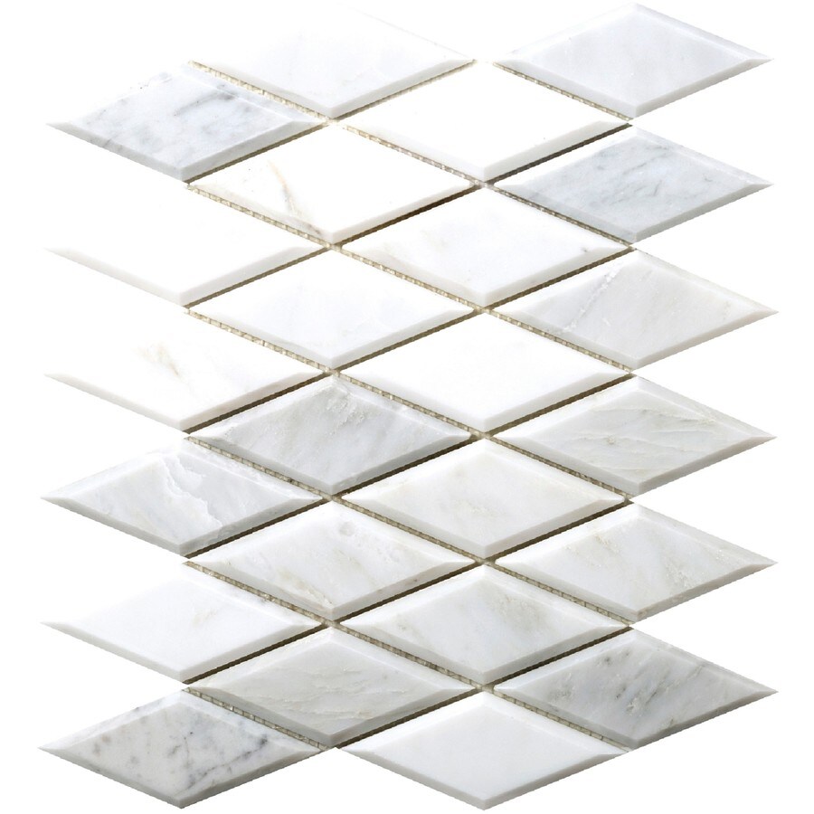 Emser WINTER FROST Natural Stone Marble Border Tile (Common: 10-in x 13 ...