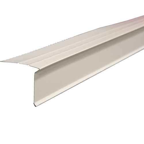 Union Corrugating 4-in x 10-ft White Galvanized Steel Drip Edge in the ...