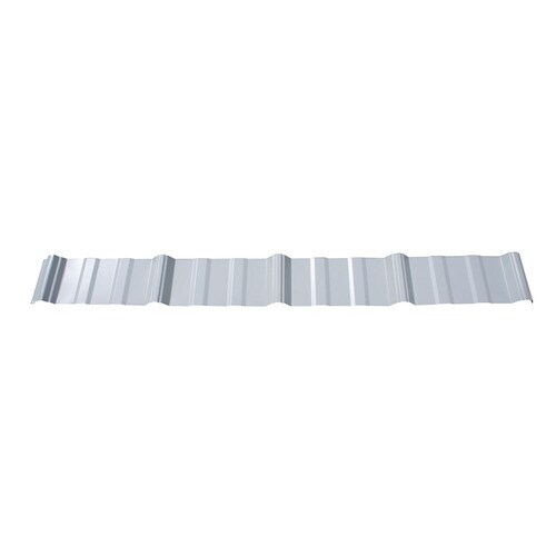 Union Corrugating 3 17 ft X 8 ft Ribbed White Steel Roof Panel In The 