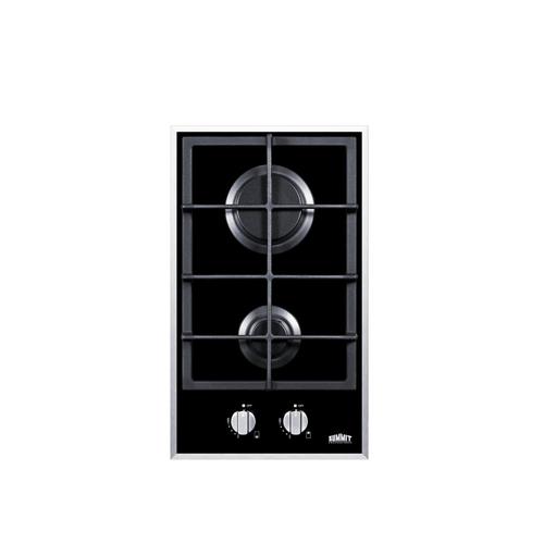 Summit Appliance 12 In 2 Burner Black Gas Cooktop Common 12 In