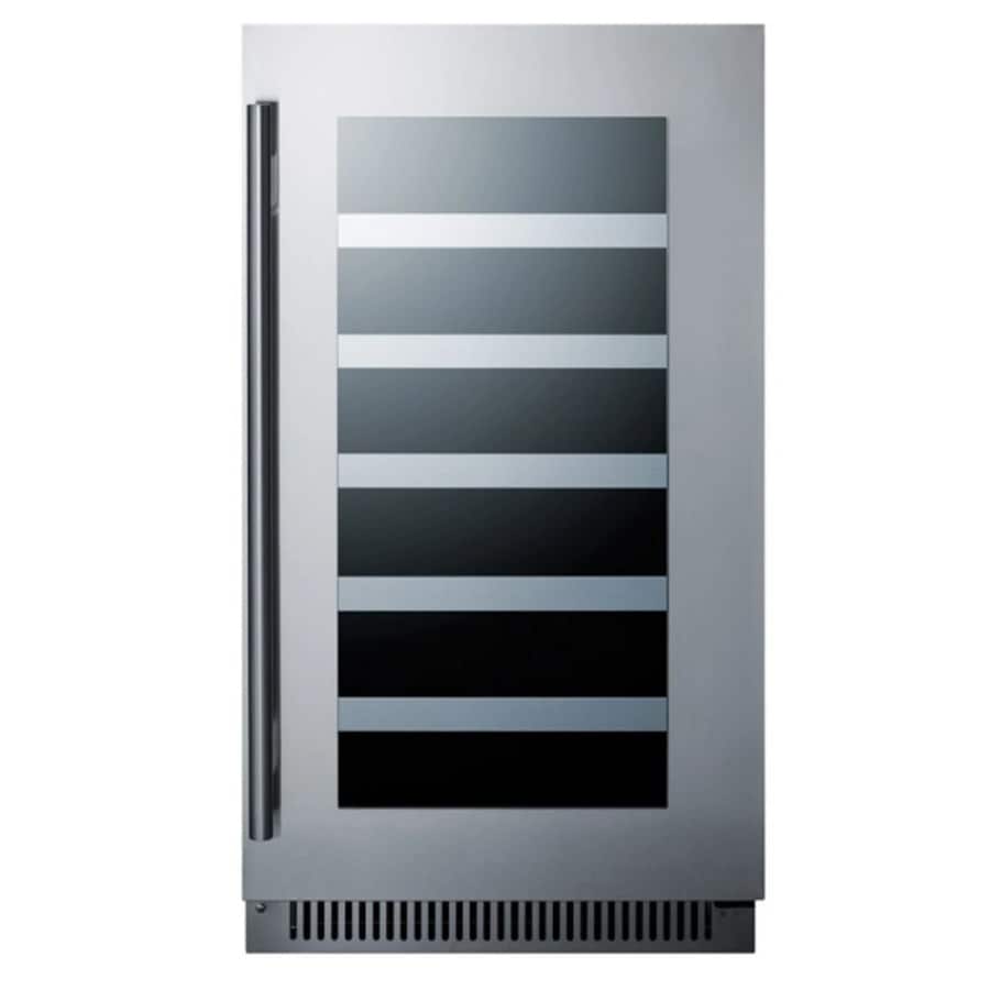 Summit Liance 29 Bottle Capacity Stainless Steel Trimmed Summit Liance 29 Bottle Capacity Stainless Steel Trimmed Gl Door And Black Cabinet Built
