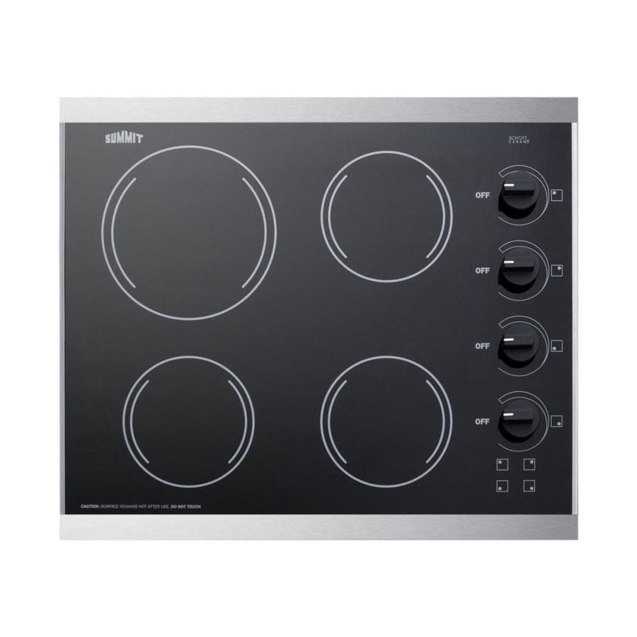 Summit Appliance 24 In Smooth Surface Radiant Black Electric Cooktop