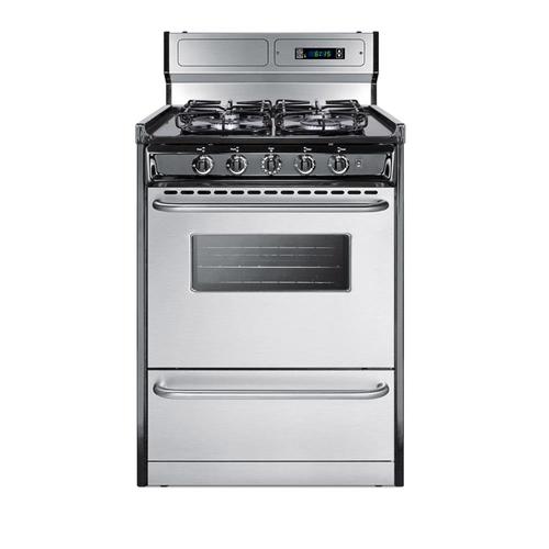 Summit Appliance 4 Burners 2.92cu ft Freestanding Gas Range (Stainless