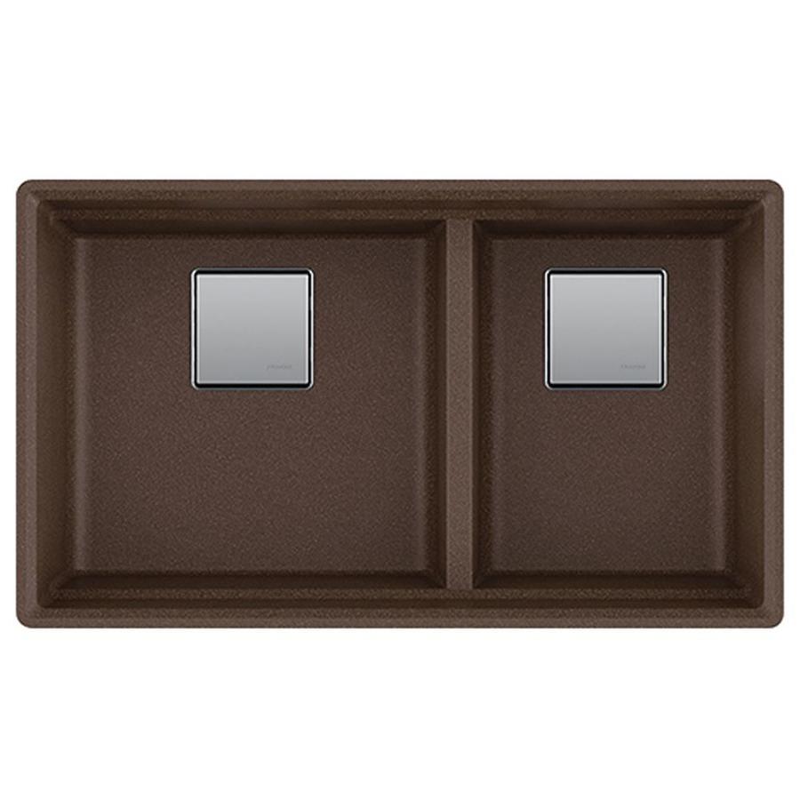 Franke Peak 32in x 18.75in Mocha DoubleBasin Undermount Commercial