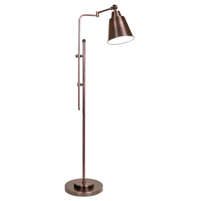 Oil Rubbed Bronze Floor Lamp, Rust Metal Adjustable Pharmacy Table Lamps