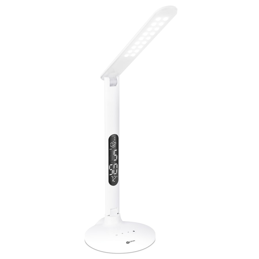 Ottlite 26 In Adjustable White Led Touch Swing Arm Desk Lamp With
