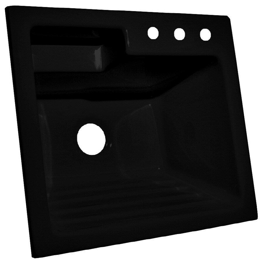 Corstone Black Acrylic Self Rimming Laundry Sink At Lowes Com