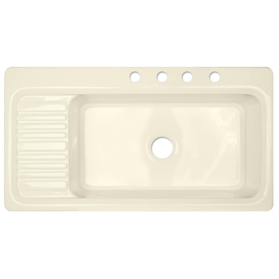 CorStone 59413 Sakonnet 41-Inches x 22-Inches Gloss Almond Acrylic Single bowl