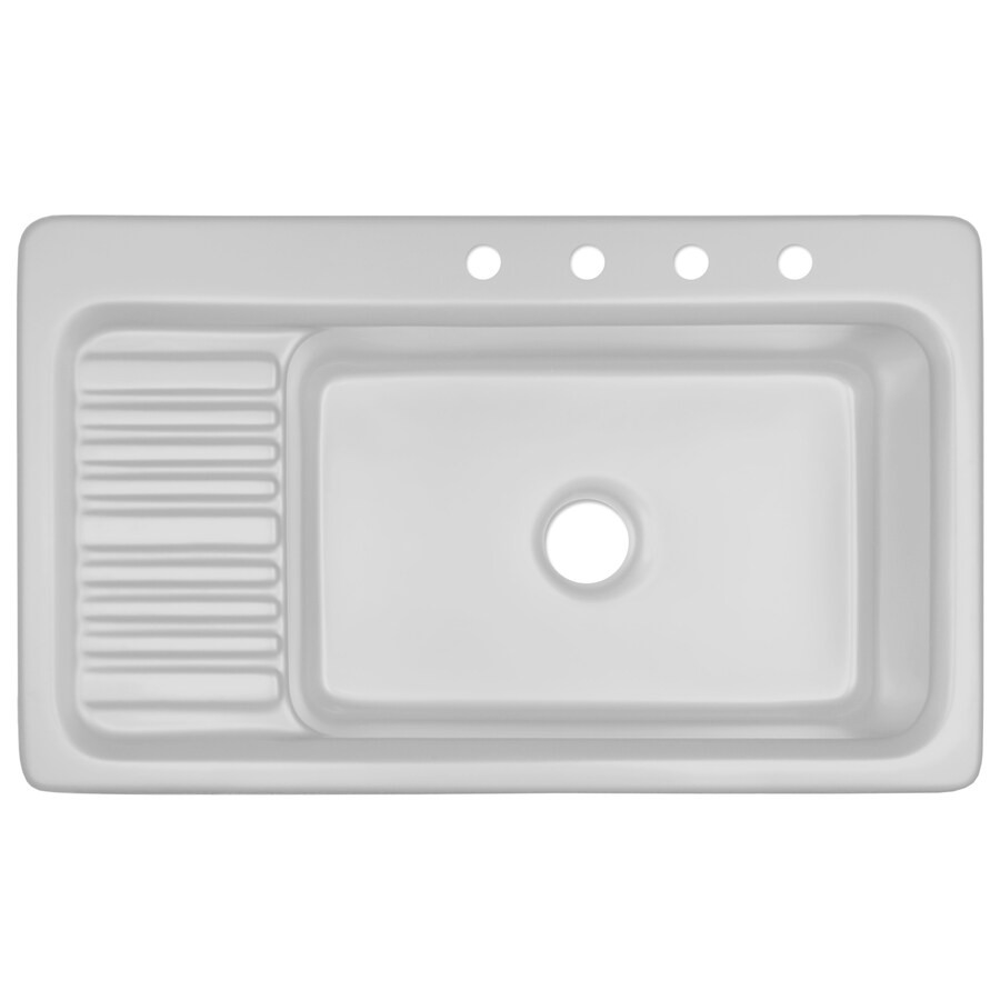 CorStone 66468 Greystone 37-Inches x 22-Inches Gloss Sterling Silver Microban Acrylic Single bowl
