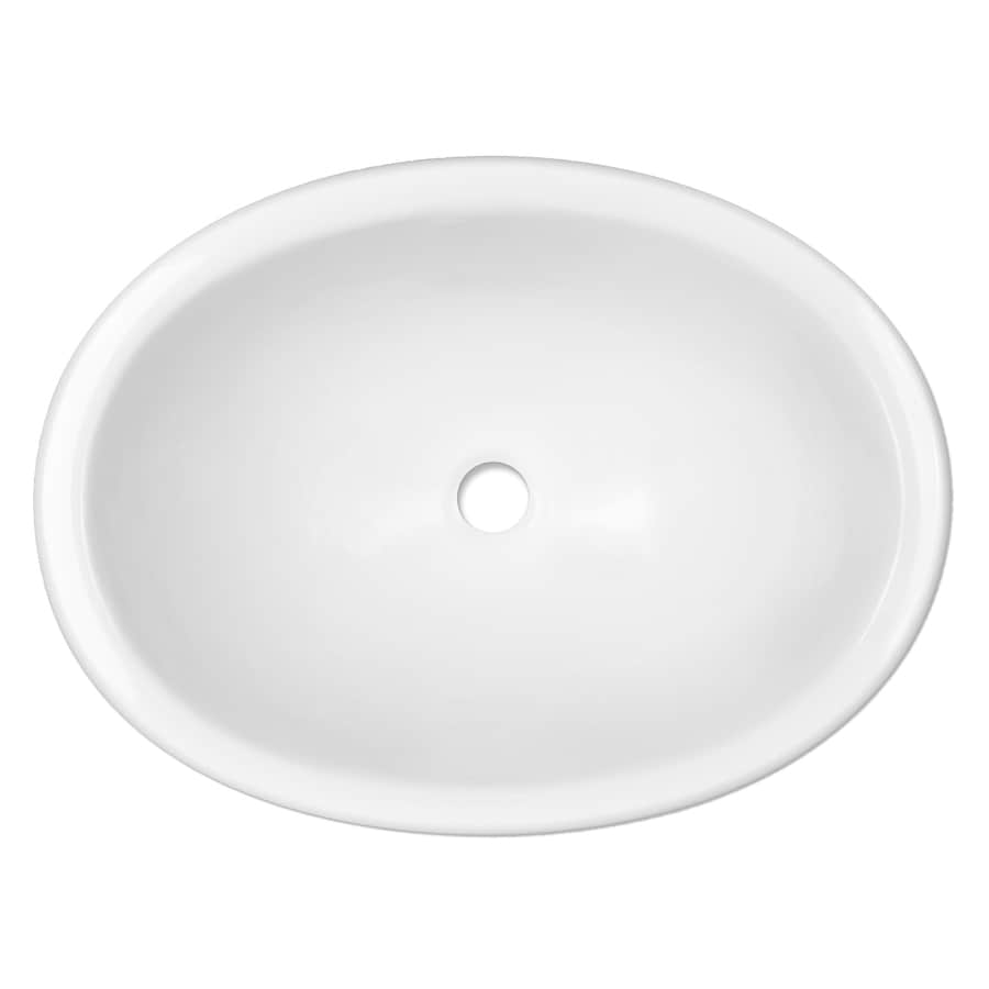 CorStone Hemmingway Acrylic Drop-in or undermount Oval Gloss White ...