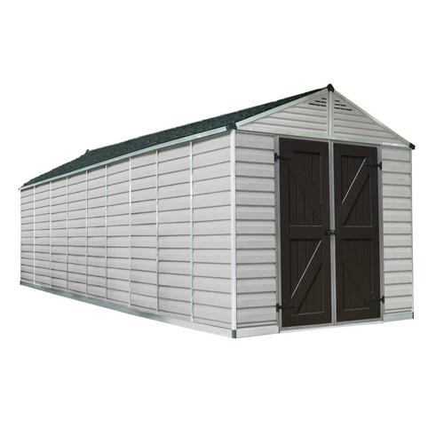 palram 8-ft x 20-ft palram skylight storage shed gable