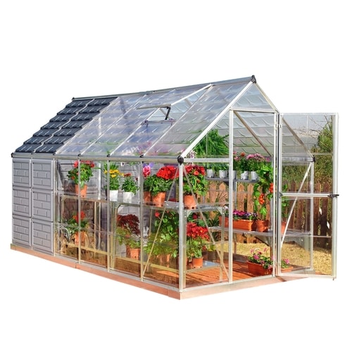 Palram Grow and Store Greenhouse 12ft L x 6ft W x 6.83ft H Greenhouse in the Greenhouses