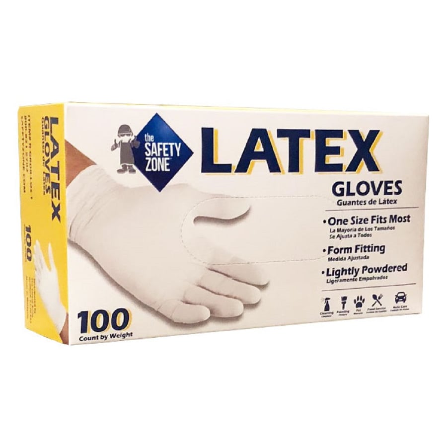 Shop Blue Hawk 100-Count One Size Fits All Latex Cleaning Gloves at ...