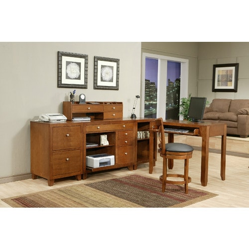 Whalen San Luis Honey Maple Executive Desk At Lowes Com