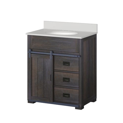 Style Selections Morriston 30 In Distressed Java Single Sink