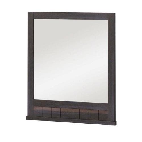 Style Selections Morriston 26in Brown Rectangular Bathroom Mirror in