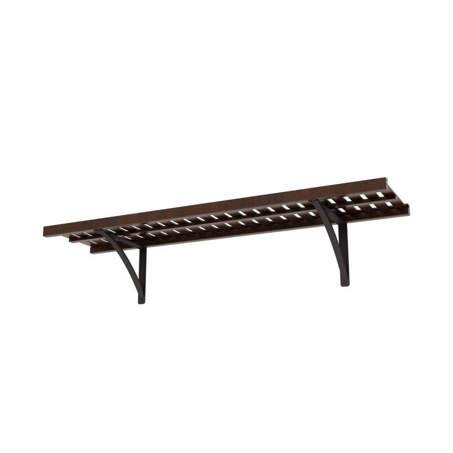 Allen Roth 48 In W X 12 In D Java Wood Closet Shelf At Lowes Com