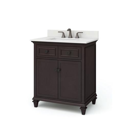Allen + roth Chelney 30in Espresso Single Sink Bathroom Vanity with