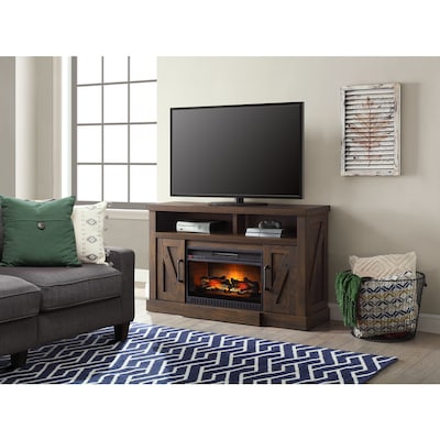 Whalen 54 In W Madison Snow Ash Infrared Quartz Electric Fireplace