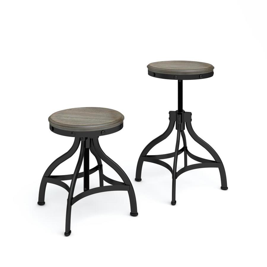 Whalen Set Of 2 Brown Adjustable Stool At Lowes Com